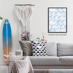 Light Blue Shell Poster Vintage Coastal Cowgirl Wall Art Modern Fashion Preppy - Image 4
