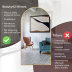 Beauty4U 76" x 37" Arched Full Length Mirror - Image 3