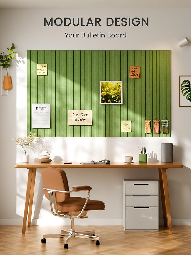 Bumusty Large Cork Board Alternative-36 x 24" Felt Bulletin Board Tiles - Image 6