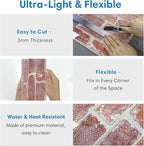 COMSTICKC 3D Red Brick Wall Panel, Peel and Stick Brick Panels - Image 4