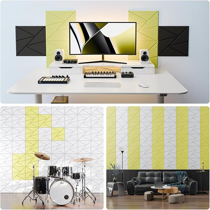 22 Pack Acoustic Panels with Self-Adhesive, Sound Panels High Density, - Image 4