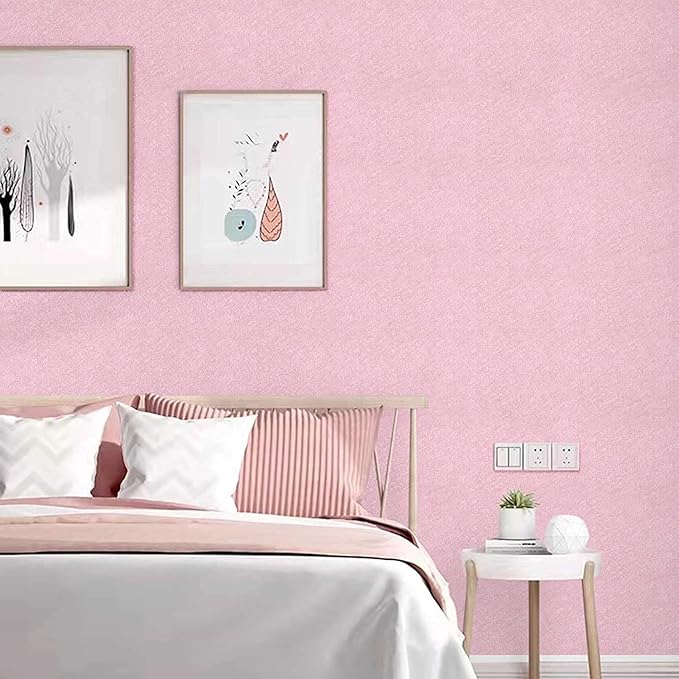 Abyssaly Pink Wallpaper Stick and Peel Removable Self Adhesive Pink Wall Paper - Image 6