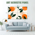 8 Pack Art Acoustic Panels Sound Absorbing Boho Botanical Leaf Orange Green - Image 2