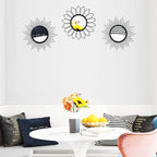 3 Pack Metal Mirrors for Wall Sunburst Wall Mirrors Home Décor Decorative - Image 2
