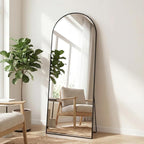 Sweetcrispy 56"x21" Arched Full Length Mirror, Leaning or Standing Full Body - Image 2