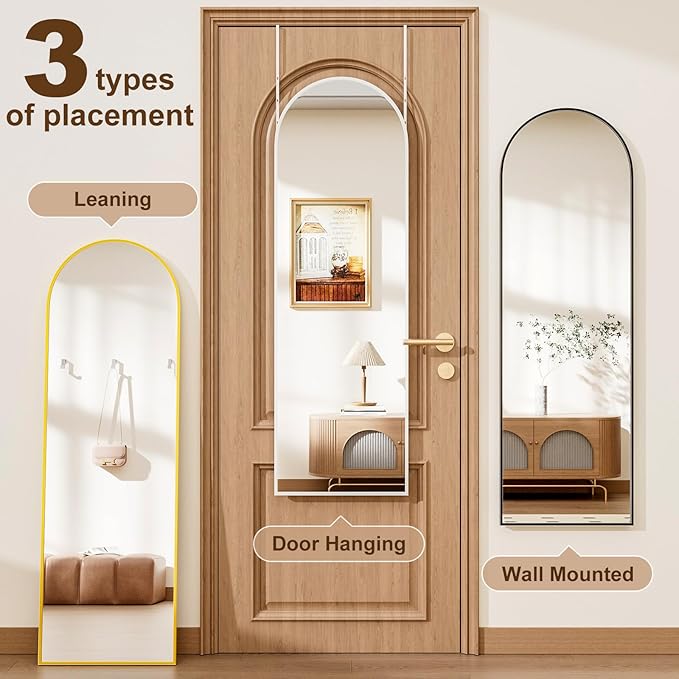 Rowjut Full Length Door Mirror, Wall Mounted Wall Mirrors, Cloakrooms - Image 6