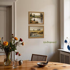 SEHSUVC Vintage Country Classic Oil Wall Art Set of 9, Flowers Tree Farmhouse - Image 8