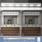 SineRise LED Modern Bathroom Vanity Light Fixtures, Matte White Modern Acrylic - Image 3