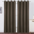 LEMOMO Blackout Curtains 66 x 84 inch/Chocolate Brown Curtains Set of 2 by Lemomo