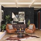 Black Peel and Stick Wallpaper Silk Embossed Floral Contact Paper - Image 6