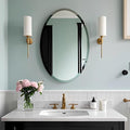 Oval Mirror Frameless Bathroom Mirror by Ruomeng