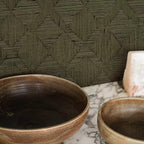 Tempaper x Jeremiah Brent Olive Textured Hoffmann Faux Sisal Removable Peel and - Image 3