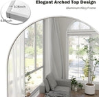 Dewfig Arched Full Length Mirror, Full Body Mirrors - Image 7