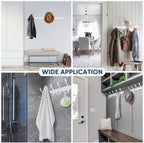 TICONN Wall Mounted Coat Rack, Five Heavy Duty Tri Hooks All Metal Construction - Image 6