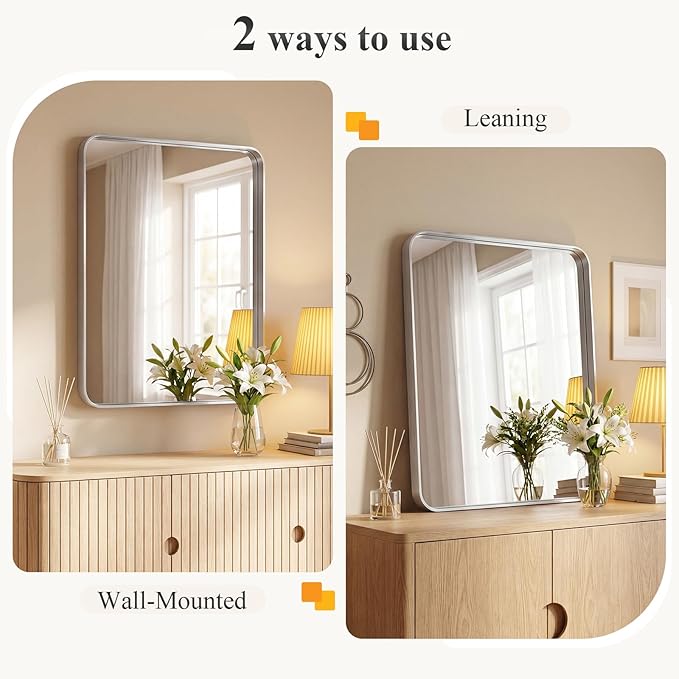 NEWBULIG 28X32 Inch Bathroom Mirror - Image 6