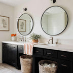 Sunniry Black Round Mirror 24 inch, 2 Pack Black Circle Mirror, Round Bathroom - Image 4