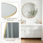 DUMOS 28 Inch Round Wall Mirror, Bathroom Mirror - Image 4