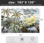 -Tropical Botanical Palm Leaf Fabric Wallpaper Living Room Bedroom Bathroom - Image 4