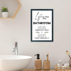 YWJKWLGS Funny Bathroom Wall Art, 11x16 Inch Black Framed Life is Like Bathroom - Image 5