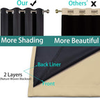 Yakamok Home Decor Thermal Insulated Full Blackout Drapes, 2-Layer Lined 100% - Image 5