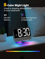 Odokee Digital Alarm Clocks for Bedrooms: Large Bold Number 5 Brightness Dimmer - Image 5