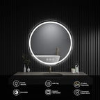 LED Bathroom Mirror 20 Inch Round Bathroom Mirror - Image 6