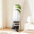 Sweetcrispy 59"x16" Arched Full Length Mirror, Leaning or Standing Full Body - Image 3
