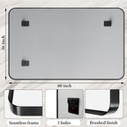60x36 Inch Bathroom Mirror for Wall, Matte Black Metal Framed Bathroom Vanity - Image 6