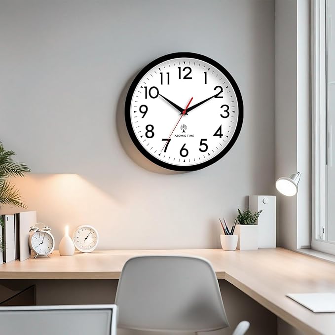 DAXSMY Atomic Wall Clock Analog 12 Inch Battery Operated Modern Decorative - Image 7