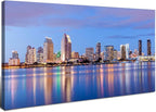 San Diego Skyline Wall Art Night View USA Cityscape Wall Decor Nature Sunset by HOME