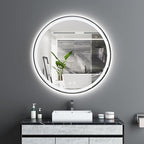 Itrue 36 Inch LED Bathroom Round Mirror, Adjustable Color Temp & Brightness by Villacola