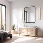 USHOWER Black Bathroom Mirror for Over Sink 22 x 30 Inch, Matte Black Rectangle - Image 7