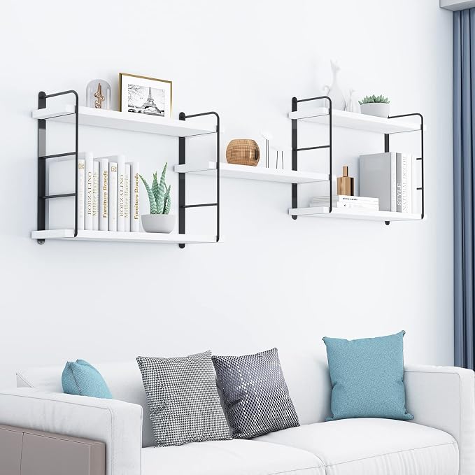 MXCSE Wall Shelves, Wall Mounted Bookshelves, DIY Floating Shelves - Image 2