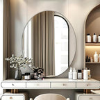 JUNEBRUSHS Oval Mirror, Acrylic Oval Bathroom Mirrors Unbreakable Frameless - Image 7
