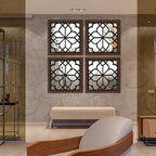 ZEXUIRU 4 Set. Rustic Wall Mirrors - Image 2