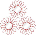3 Pack Metal Mirrors for Wall Sunburst Wall Mirrors Home Décor Decorative by Uaussi