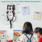 Soobest 18 Inch 3D Large Cat Wall Clock Battery Operated Silent Non Ticking - Image 2