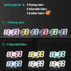 3D LED Digital Wall Clock 9.7" RGB Neon Alarm Clock, Large Display Desk/Wall - Image 5