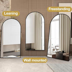 Prywot Full Length Mirror, Oversized 78"x38" Arched-Top Floor Mirrors, Modern - Image 5
