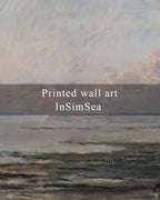 InSimSea Framed Canvas Wall Art, Vintage Coastal Landscape Painting, Rustic - Image 7