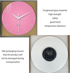 XNM Round Small Wall Clocks Battery Operated 12 Inch Pink Wall Clock - Image 6