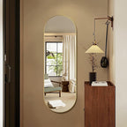 Oval Full Length Mirror, Ultra-Clear Explosion-Proof Dressing Mirror, Simple & by TheiaMo