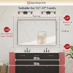 Keonjinn 55 x 36 Brushed Nickel Bathroom Mirrors - Image 6