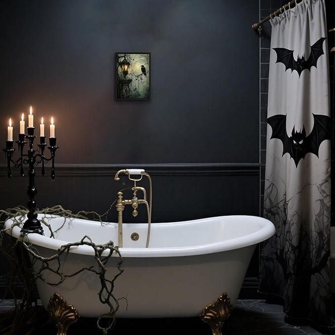 Gothic Decor Framed Wall Art, Vintage Dark Academia Canvas Prints, Horror - Image 2