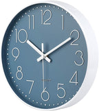 jomparis 13 1/2 Inches Blue Wall Clock Modern Style Indoor Outdoor Decor Clocks - Image 5
