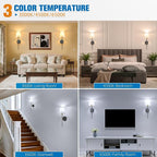 NIORSUN Battery Operated Wall Sconce Set of 2, 9 Colors Wireless Wall Lamps - Image 3