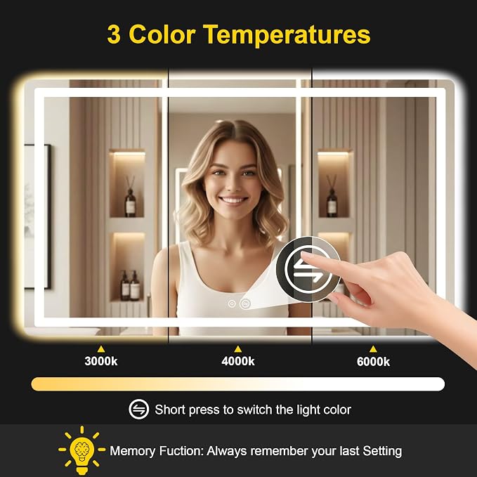LED Bathroom Mirror with Lights - Image 6