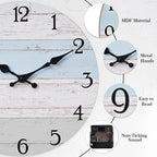 KECYET Wall Clock 8 Inch Silent Non-Ticking Coastal Beach Style Wall Clocks - Image 6