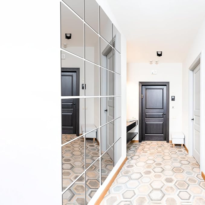 TRAHOME Home Gym Mirror Tiles for Wall, Living Room, Over The Door - Image 3