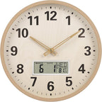 zyzamay 12 Inch Modern Light Brown Wood Grain Indoor/Oudoor Wall Clock - Image 2